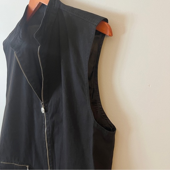 Versace Vest Womens Medium Black Jeans Couture Size M Medium Medusa Pulls Zip Up - Picture 7 of 16